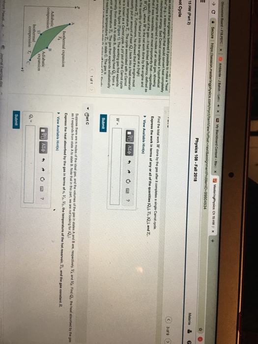 Solved Physics 108 Fall 18 15 Hw Part 2 Ot Cycle 3of9 Chegg Com