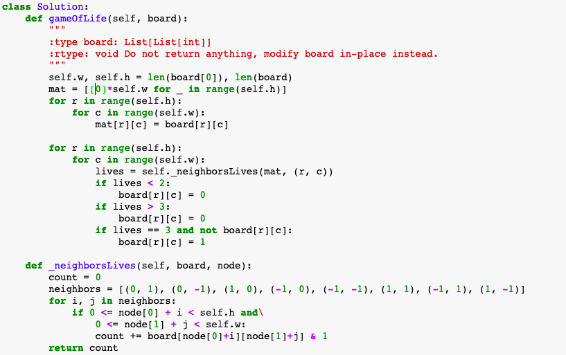 Conway's Game of Life in Python 