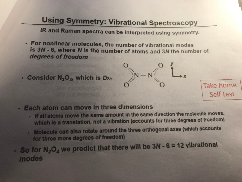 Solved Using Symmetry Vibrational Spectroscopy Ir And Ra Chegg Com