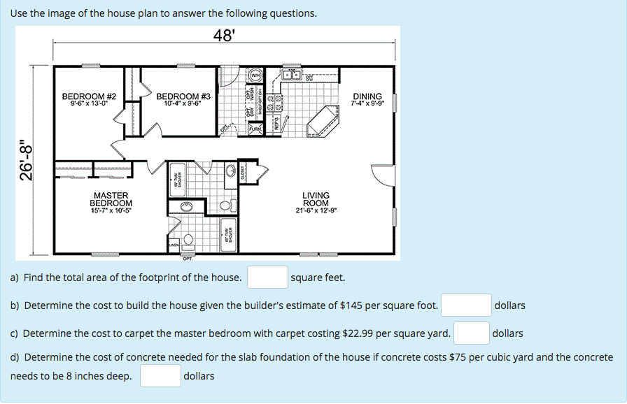 Solved Use The Image Of The House Plan To Answer The Foll