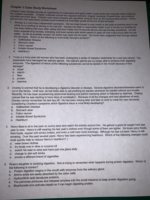 Solved Chapter 3 Case Study Worksheet Chapter Case Studies | Chegg.com