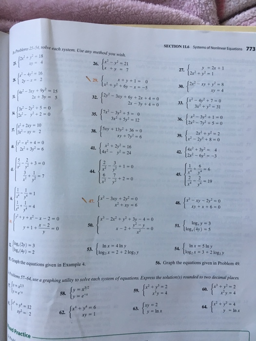 Solved Solve Each System Use Any Method You Wish 2x 2 Chegg Com