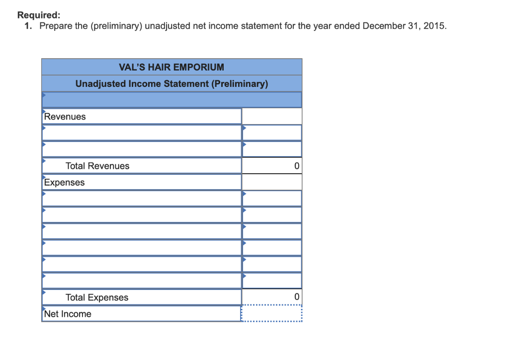 Solved Val S Hair Emporium Operates A Hair Salon Its Una