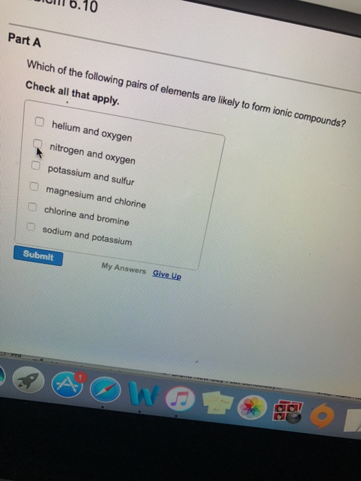 Solved Which Of The Following Pairs Of Elements Are Likely | Chegg.com