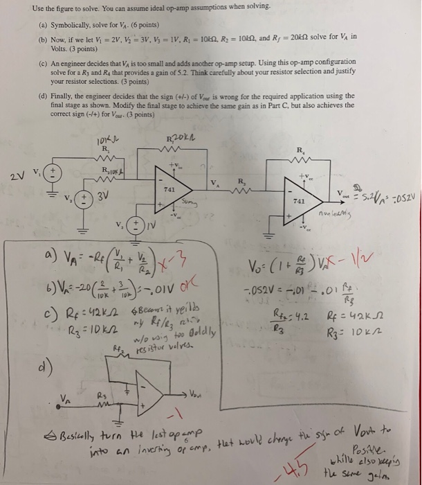 Solved Use The Figure To Solve You Can Assume Ideal Op A Chegg Com