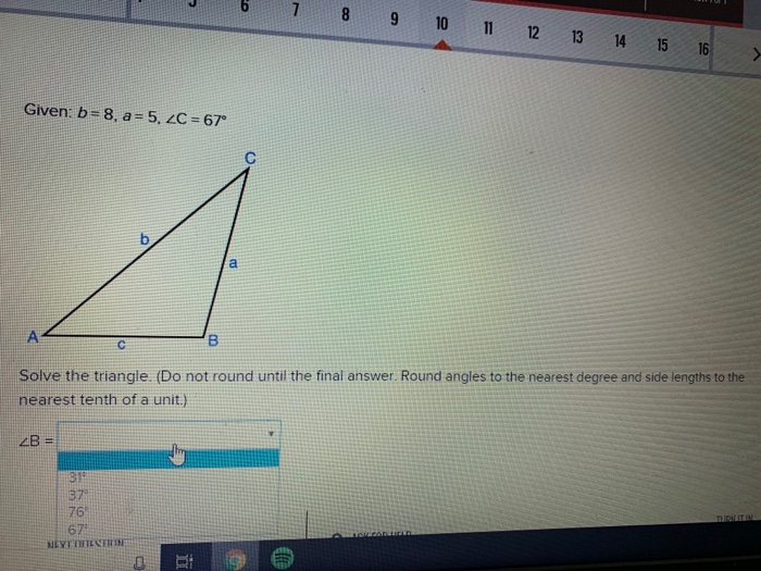 Solved く12 3 4 5 6 8 9 10 11 12 13 Given B 8 A 5 Lc Chegg Com