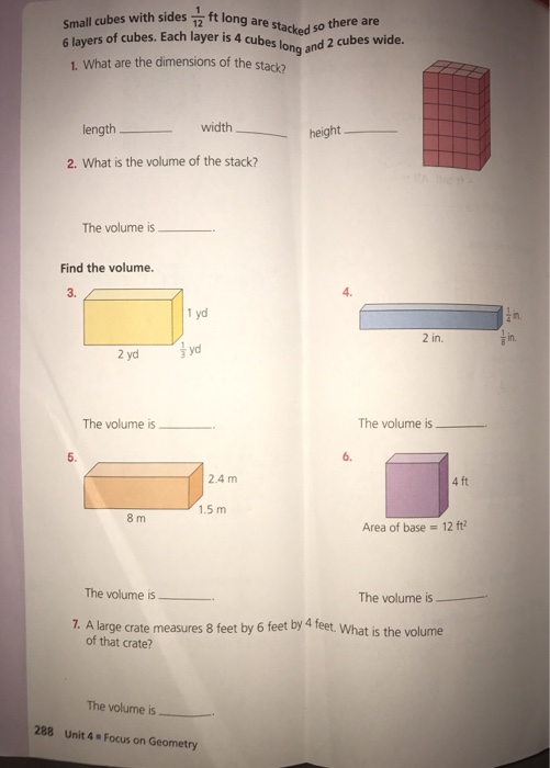 Finding Volume of Stacked Cubes 