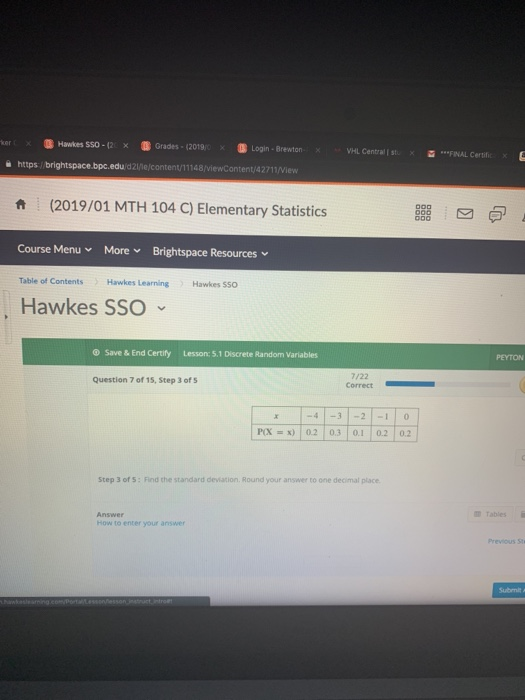 Hawkes learning systems beginning statistics answers