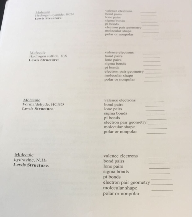 Solved: Moles Ule Hydrogen Cyanide HCN Lewis Structure Mol ...