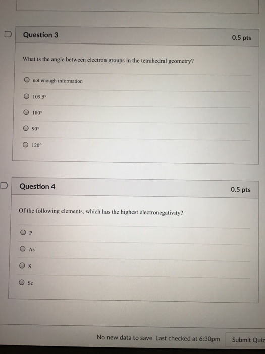 Solved What Is The Electron Geometry If You Have 4 Electr
