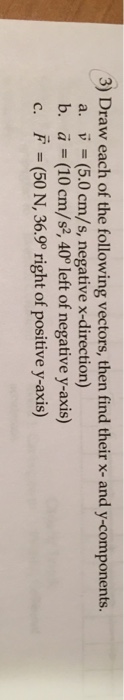 Solved 3 Draw Each Of The Following Vectors Then Find Chegg Com