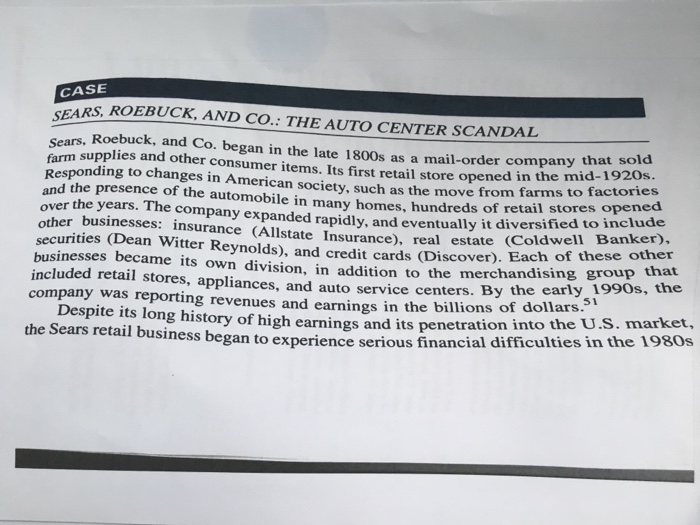 The conundrum: sears auto centers image