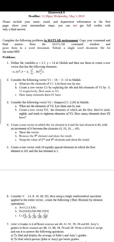 Solved Olmewod Deadline 11 59pm Wednesday May 1 19 Chegg Com