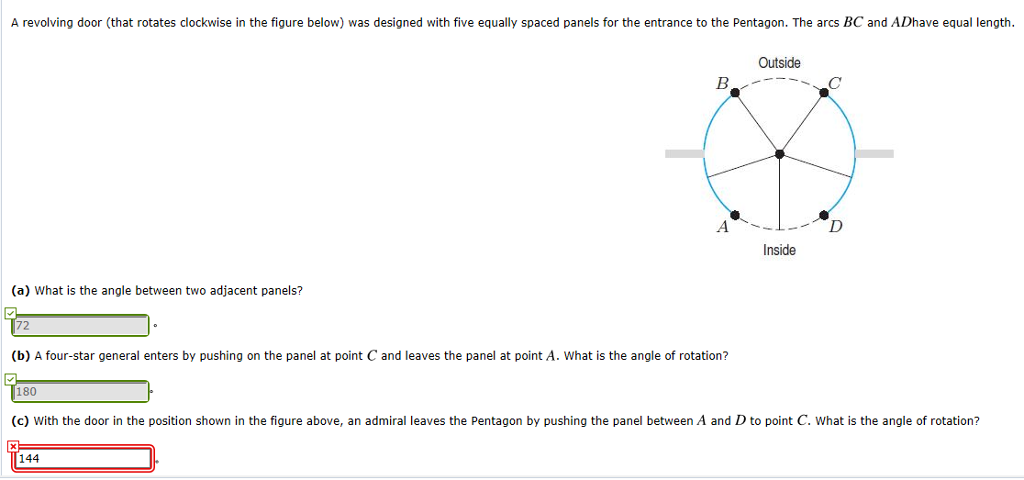 Solved A Revolving Door That Rotates Clockwise In The Fi