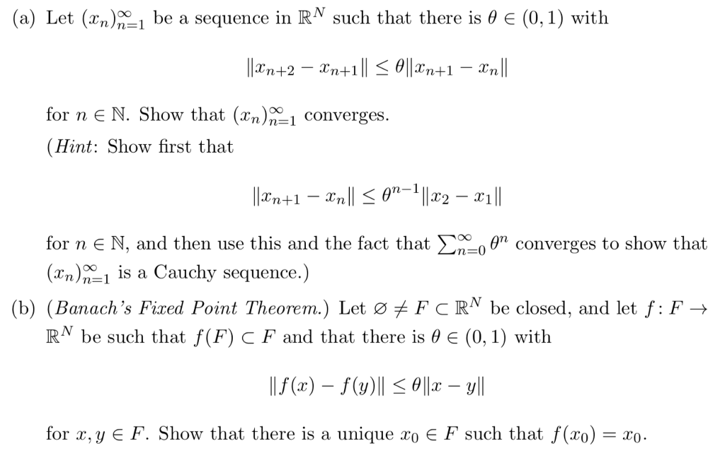 Solved A Let Be A Sequence In Rn Such That There I Chegg Com