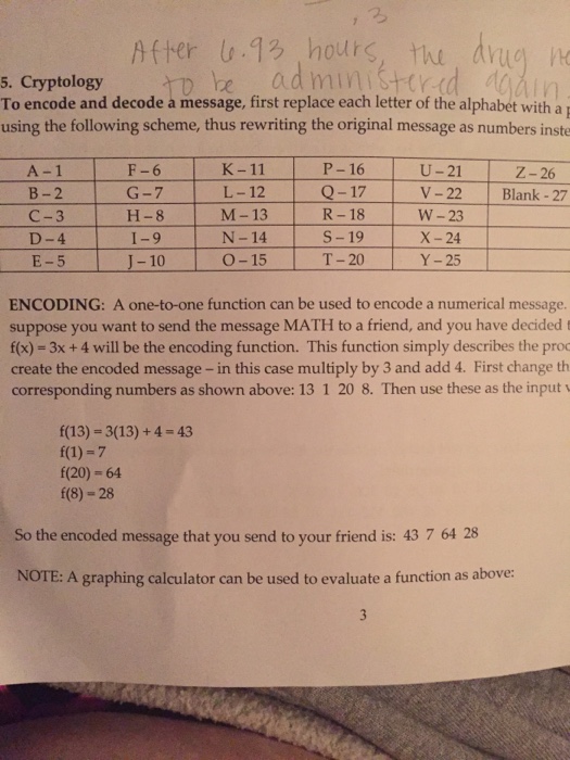 Ther 13 Hours Tu Duan 5 Cryptology To Encode And Chegg Com