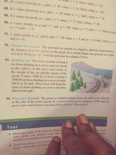 Solved L Wleh Y4 Find X When Y 12 87 If X Varies Direct Chegg Com