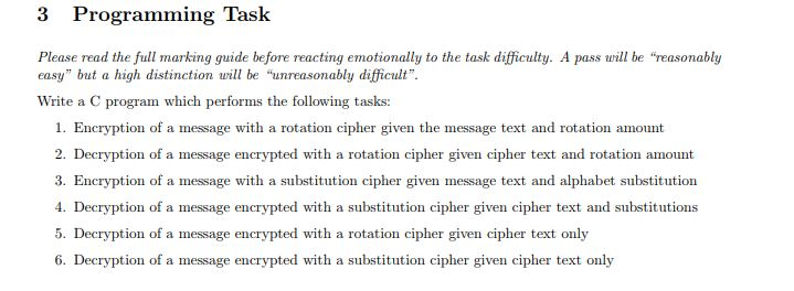 3 Programming Task Please read the full marking guide before reacting emotionally to the task difficulty. A pass will be rea