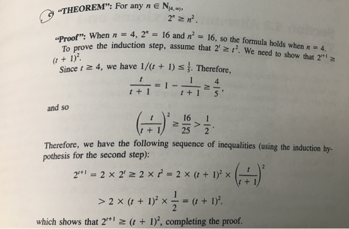 Solved Theorem For Any N E N4 Proof W That 21 12 Chegg Com