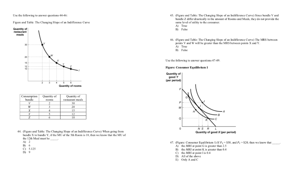 Solved Use The Following To Ans Wer Questions 44 46 Figur Chegg Com