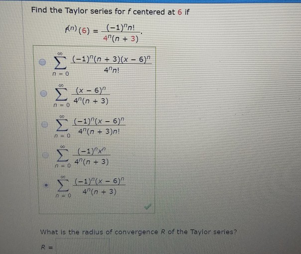 Solved Find The Taylor Series For F Centered At 6 If Fn Chegg Com