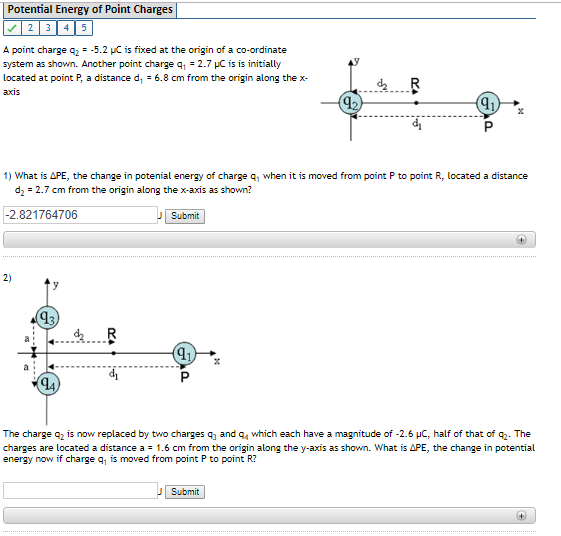 Solved I Need Help On Physics 2 Electricity Potential Ene