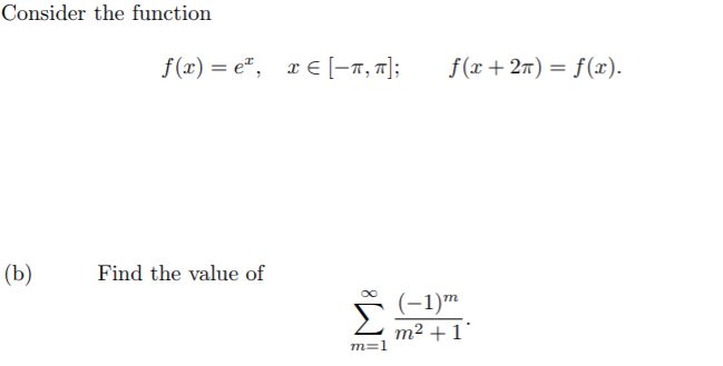 Solved Consider The Function F X E H Ye P P F X Chegg Com