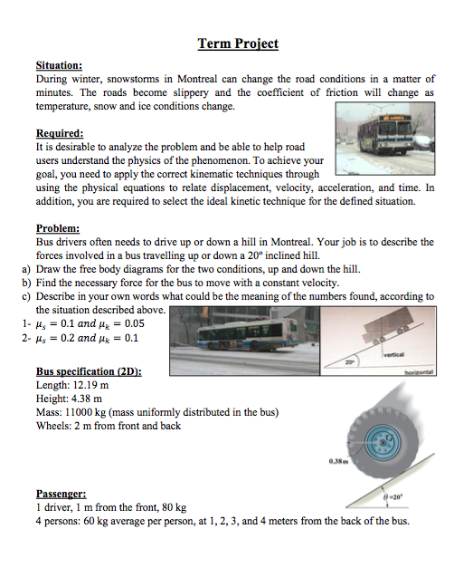 Solved Term Project Situation During Winter Snowstorms Chegg Com