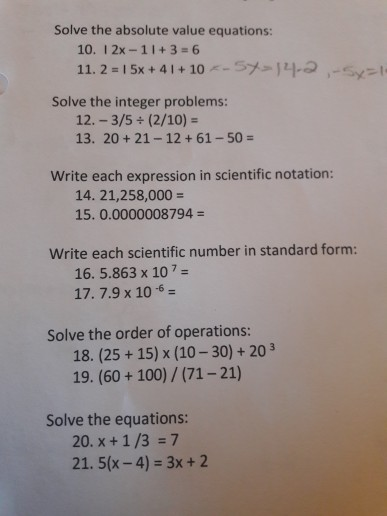 Solve The Absolute Value Equations 10 12x 11 3 6 Chegg 