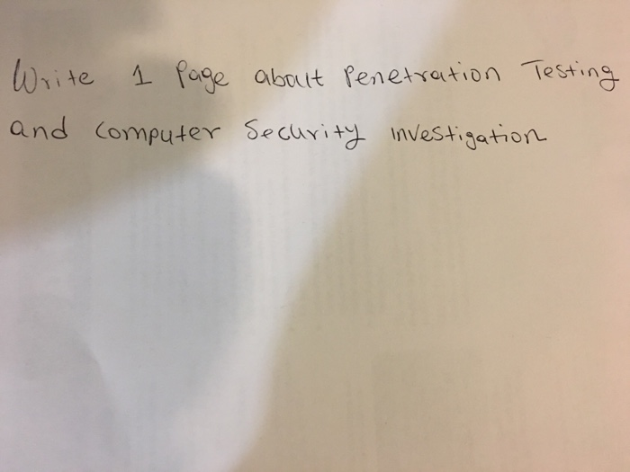 elration Testing and Computer Secuyi est tion