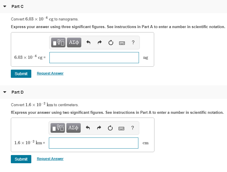 Solved Part C 6 Convert 6 03 X 10 Cg To Nanograms Express Chegg Com