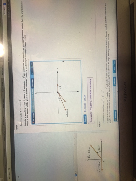 Solved Sketch The Vector E Vector A Vector B Vector