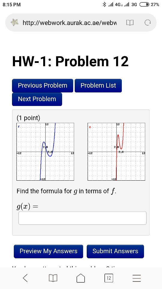 Solved 8 15 Pm Http Webwork Aurak Ac Ae Webn O Hw 1 Pr Chegg Com