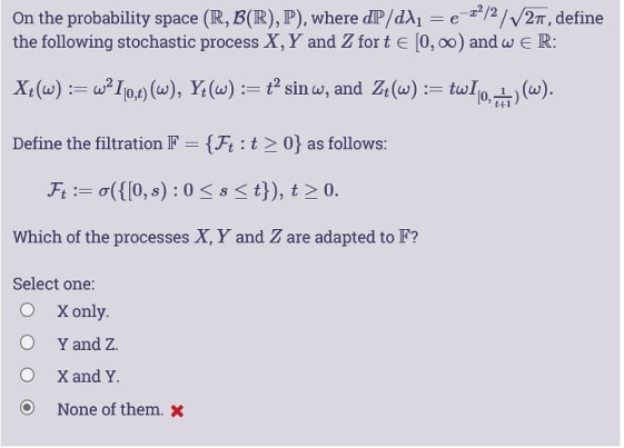 Solved On The Probability Space R B R P Where Dp Dh Chegg Com
