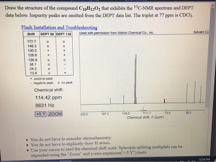 Solved: Draw The Structure Of The Compound C10H12O2 That E ...