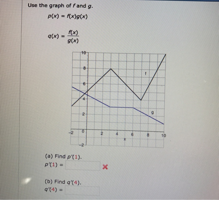 Solved Use The Graph Of F And G P X F X G X Q X Chegg Com