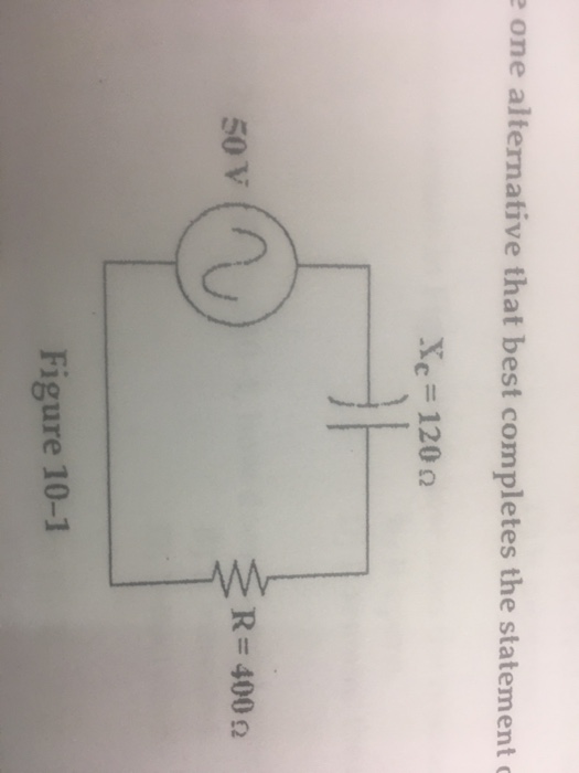 A Calculate The Voltage Drop Across The Capacitor In Chegg Com