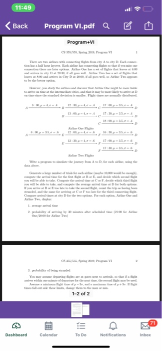 11:49 il KBack Program VI.pdfa Program+VI Howeer, you AC Witeprot Compare arival c a city D for the two optio F opton A ise T