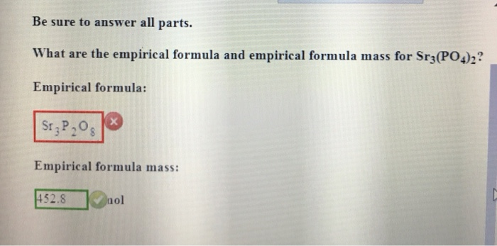 Solved Be Sure To Answer All Parts. What Are The Empirica