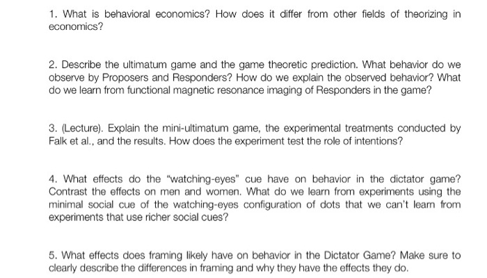 Some Classic Simultaneous-Move Games – A Practicum in Behavioral Economics