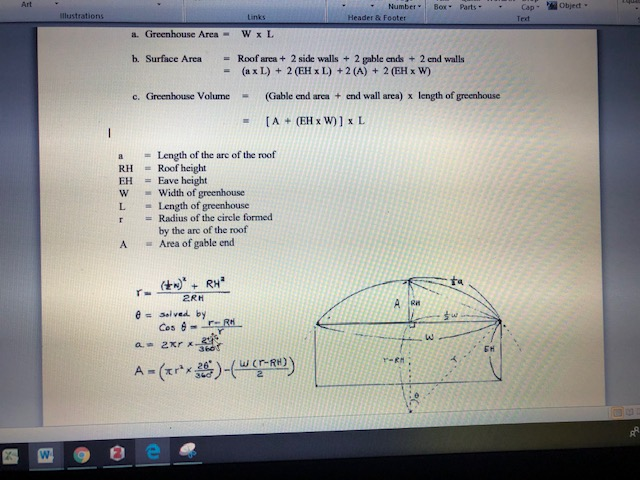 Solved The bottom photo are the dimensions of a greenhouse I 