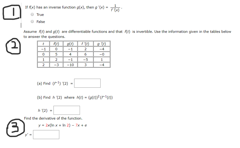 Solved If F X Has An Inverse Function G X Then G X Chegg Com