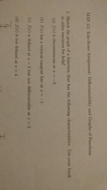Solved 1sketch The Graph Of A Function That Has The Foll