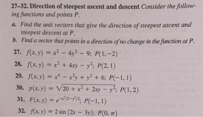 Steepest Ascent and Steepest Descent 