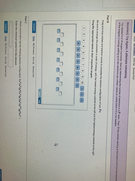 neutral an of electron a configuration atom Orbitals Drop Drag To And Com Electrons Solved: Counts And