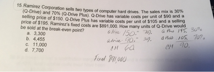 Solved Ramirez Corporation Sells Two Types Of Computer Ha Chegg Com