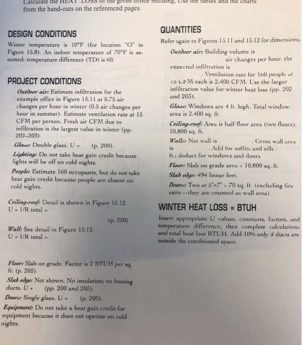 Project Name Design Conditions Winter Floor Area Chegg Com