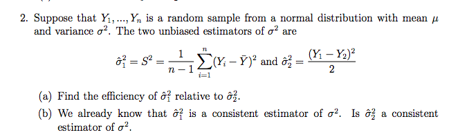 Solved Suppose That Y1 Yn Is A Random Sample From A Chegg Com