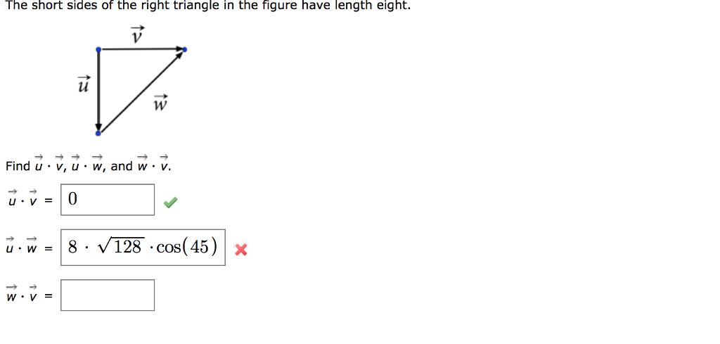 Solved The Short Sides Of The Right Triangle In The Figure Chegg Com