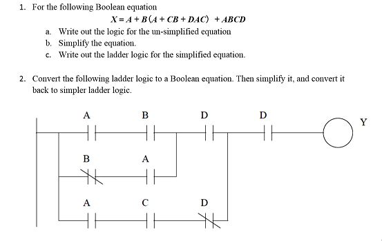 simplest ladder logic program